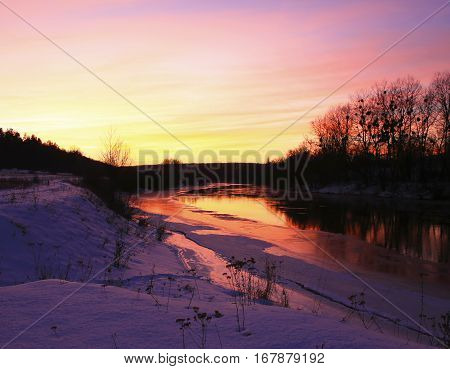 Colorful Purple Sunset