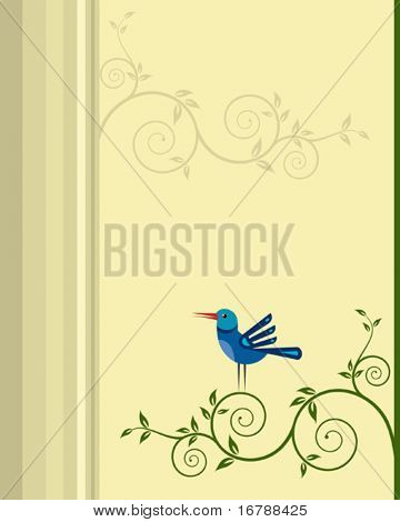 Karte Design künstlerische Vogel