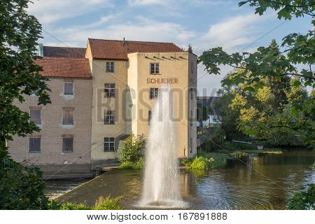 Schuierer Mill, Schuierer Mühle, an old Mill in Schwandorf in Bavaria, next to the river Naab