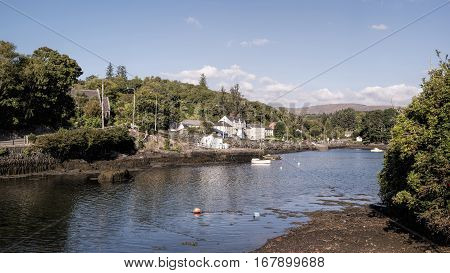 View of Glengarriff Village in Co.Cork on Bantry BayIreland.