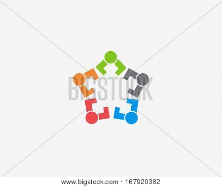 Community, network and social icon set. ,logo icon design template.