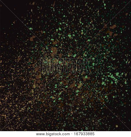 Dark grainy texture on black background. Vector illustration.