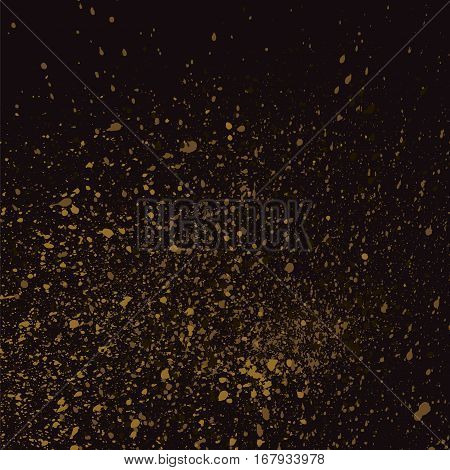 Dark grainy texture on black background. Vector illustration.