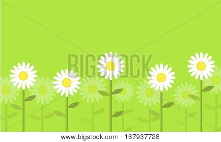Flower on green background vector collection stock