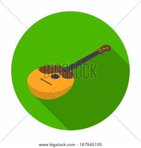 Domra icon in flat design isolated on white background. Musical instruments symbol stock vector illustration.