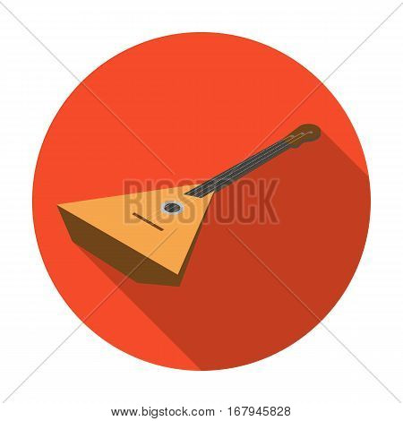 Balalaika icon in flat design isolated on white background. Musical instruments symbol stock vector illustration.