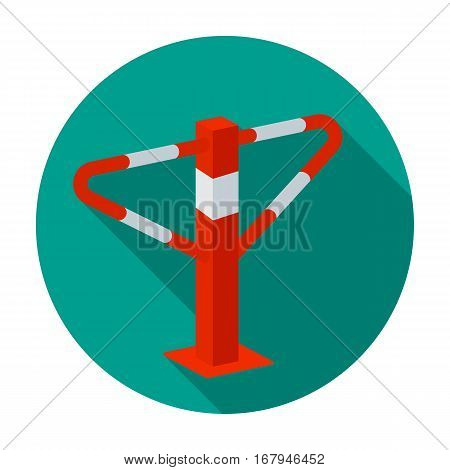 Parking construction barricade icon in flat design isolated on white background. Parking zone symbol stock vector illustration.