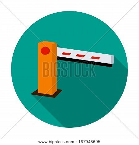 Parking barrier icon in flat design isolated on white background. Parking zone symbol stock vector illustration.