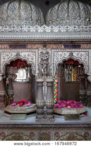 KOLKATA, INDIA - FEBRUARY 09: Jain Temple (also called Parshwanath Temple) is a Jain temple at Badridas Temple Street is a major tourist attraction in Kolkata, West Bengal, India on February 09, 2016.