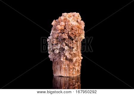 Aragonite Gemstone, Black With Reflections, Mineral And Healing Stone