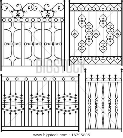 Cancello in ferro battuto design Set