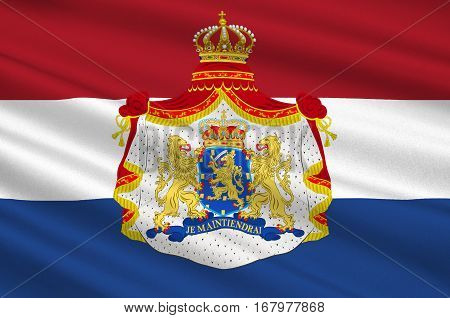 Flag of Netherlands or Kingdom of the Netherlands. 3d illustration