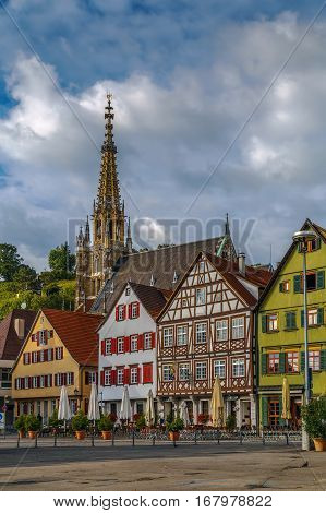 View of Marktplatz square Esslingen am Neckar Germany