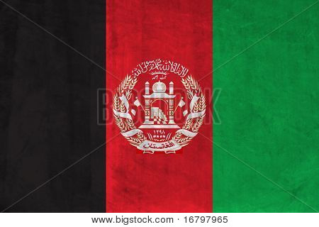 Grunge drapeau de l'Afghanistan