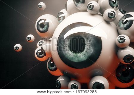 Blue Eyeballs Closeup