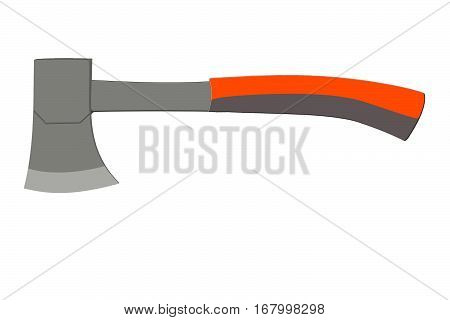flat gray icon with an ax without a background.   workhouse equipment