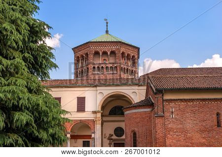Italy, Milan. Basilica Of Sant Ambrogio. In The Church Of Sant Ambrogio There Are Relics Of St. Ambr
