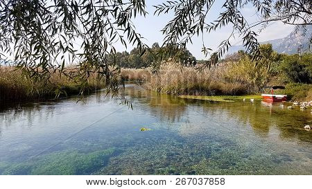 Azmak River, Akyaka, Mugla, Turkey. Nature Composition.