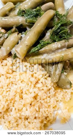 Turkish Food Broad Beans, Dill And Olive Oil / Zeytinyagli Bakla.