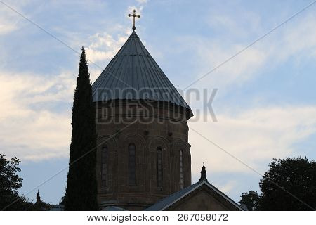 Bar-relief On Samtavro Monastery In Mtskheta Town In Georgia