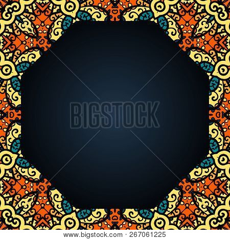 Frame For Text In The Indian Style.