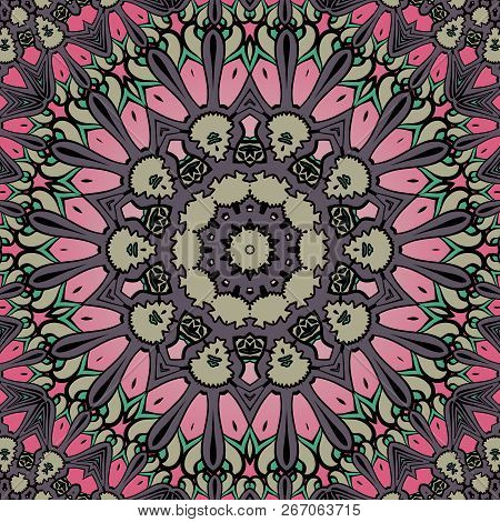 Ornamental Round Lace Pattern, Circle Many Details