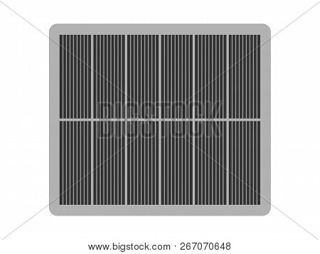 Sun Energy Panel Icon In Flat Style