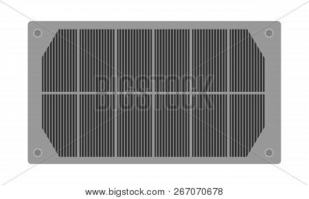 Sun Energy Panel Icon In Flat Style