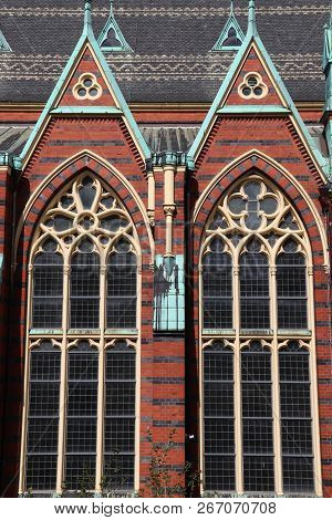 Gothenburg City In Sweden. Olivedal District Landmark - Oscar Fredriks Kyrka (oscar Fredrik Church).