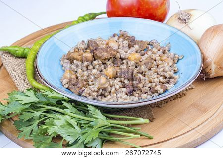 Traditional Delicious Turkish Foods; Meat Bulgur Pilav (asir Pilav)
