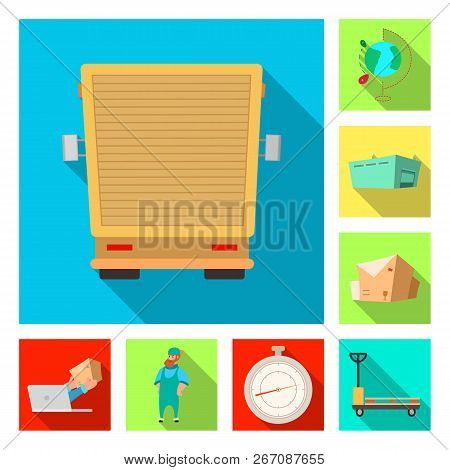 Vector Illustration Of Goods And Cargo Logo. Set Of Goods And Warehouse Vector Icon For Stock.