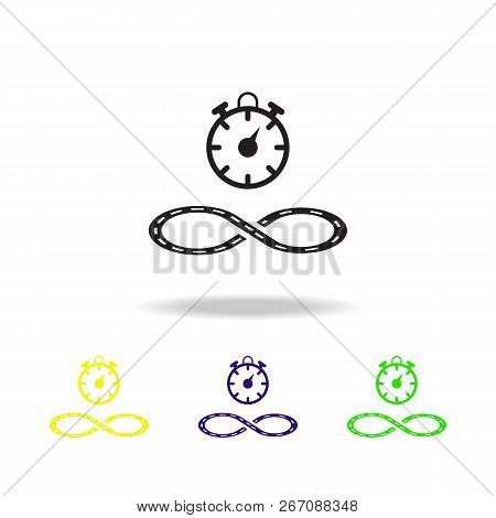 Expressway Multicolored Icons. Monster Trucks Element Icon. Baby Signs, Outline Symbols Collection I