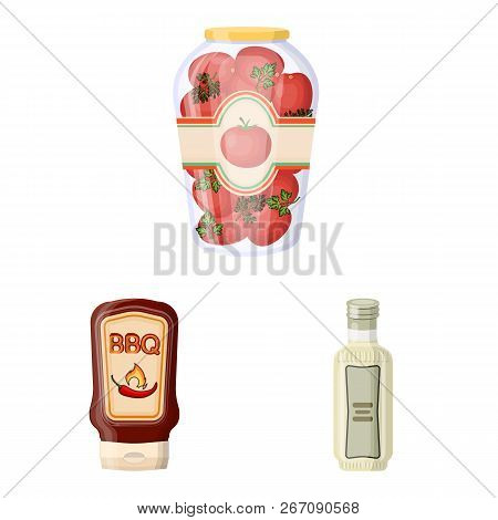Vector Design Of Can And Food Icon. Collection Of Can And Package Stock Symbol For Web.