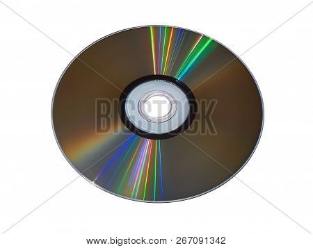 Colorful Compact Disc Isolated On A White Background