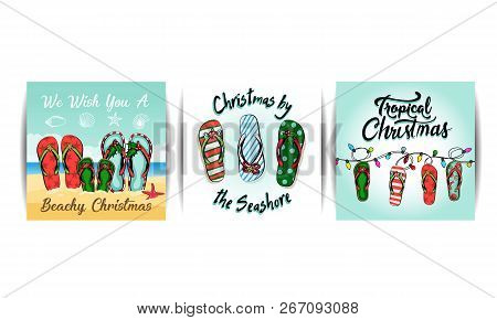 Merry Christmas And A Happy New Year In A Warm Climate Design Tropical Christmas