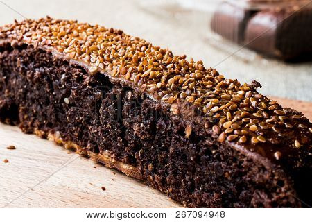 Ay Coregi / Turkish Pastry With Chocolate, Sesame And Dried Raisin.