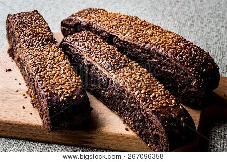 Ay Coregi / Turkish Pastry With Chocolate, Sesame And Dried Raisin.
