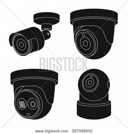Vector Illustration Of Cctv And Camera Icon. Set Of Cctv And System Vector Icon For Stock.