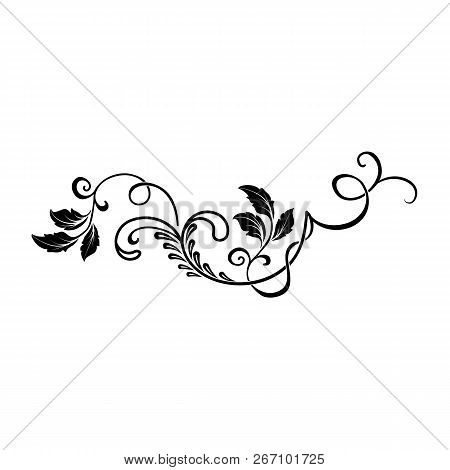 Vector Damask Element. Isolated Damask Central Illistration. Classical Luxury Old Fashioned Damask O