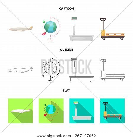 Vector Illustration Of Goods And Cargo Icon. Set Of Goods And Warehouse Vector Icon For Stock.