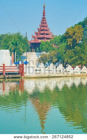 The Medieval Tower With Pyatthat Roof Located On The Defensive Walls Of Royal Palace In Mandalay, My