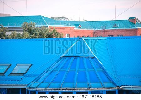 Rural View On Cone Roofs From Rooftop