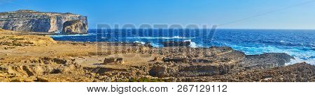 Panorama Of San Lawrenz Coast Of Gozo Island, Malta