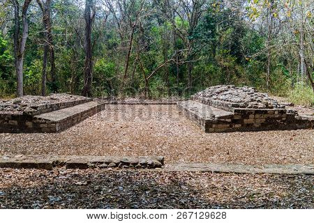 Ball Court At The Archaeological Park Copan, Honduras