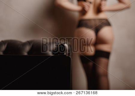 Internet Webcam Model Beautiful Young Woman Working In Sex Chat Online.