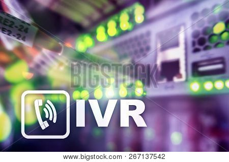 Ivr Interactive Voice Response Communication Concept. Server Room