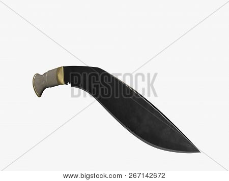 Nepal Gurkha Weapon Knife Kukri - 3d Rendering