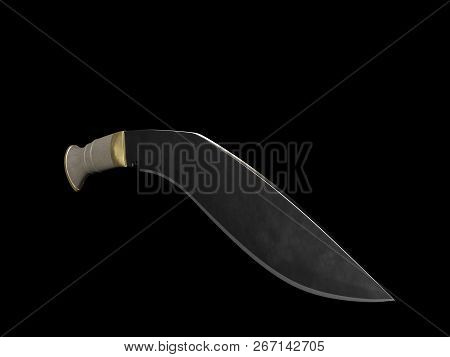 Nepal Gurkha Weapon Knife Kukri - 3d Rendering