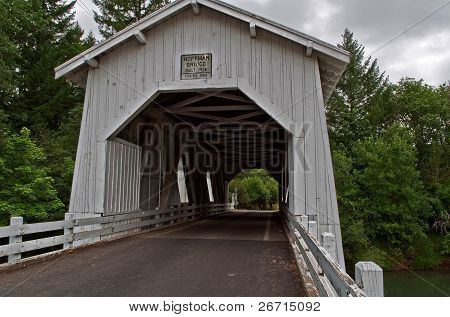 Vintage Hoffman White Covered Bridge