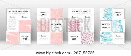 Cover Page Design Template. Business Brochure Layout. Bewitching Trendy Abstract Cover Page. Pink An
